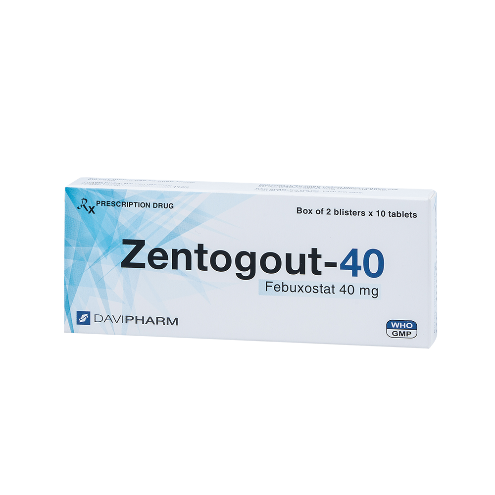 ZENTOGOUT-40 Hộp 20 Viên Davipharm