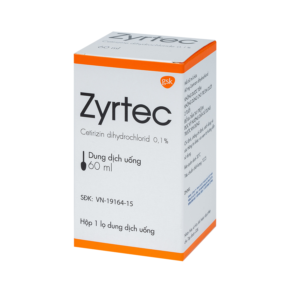 ZYRTEC SOL 1MG/ML Chai 60ml GSK