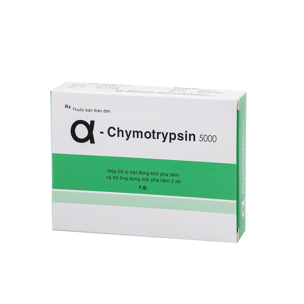 α chymotrypsin 5000 Hộp 1 lọ BIDIPHAR
