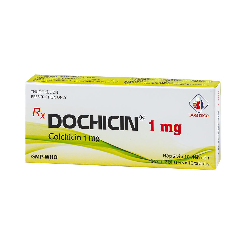 Dochicin 1 mg Hộp 2 vỉ x 10 viên Domesco