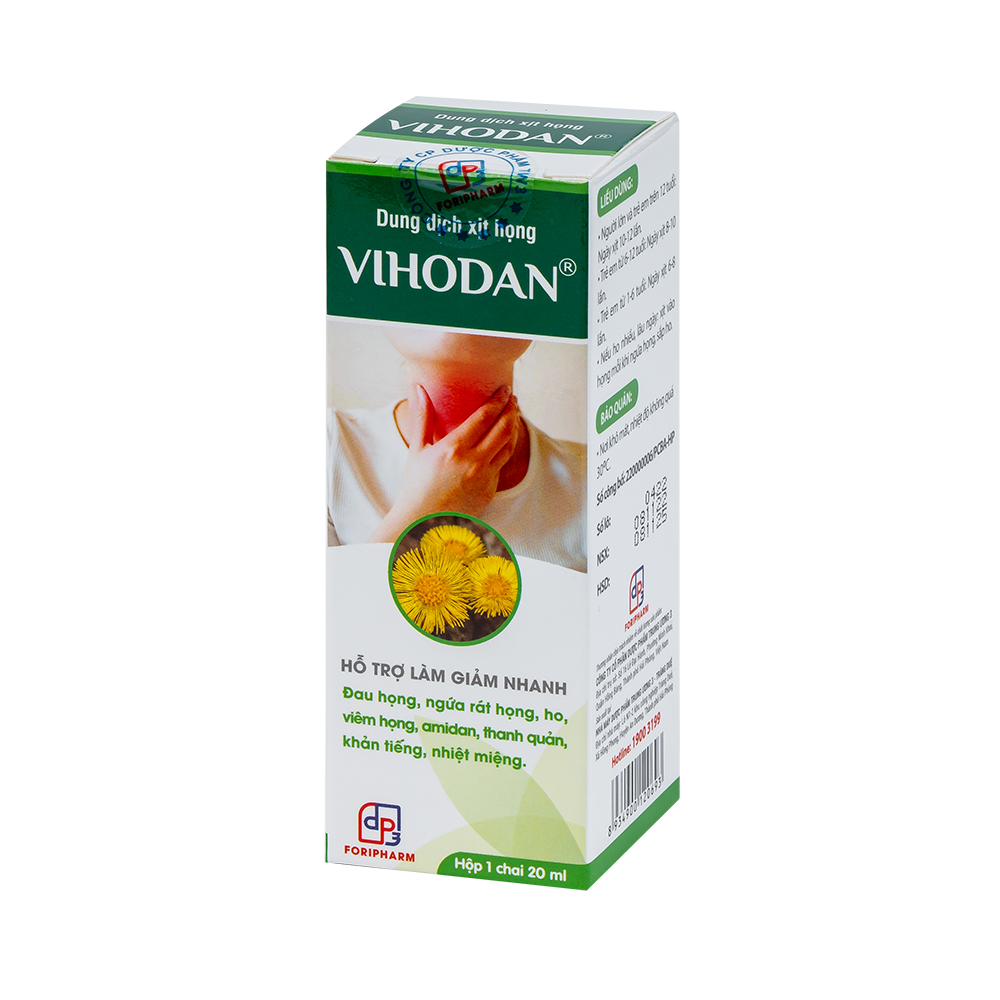 Dung dịch Xịt họng Vihodan Chai 20ml TW3