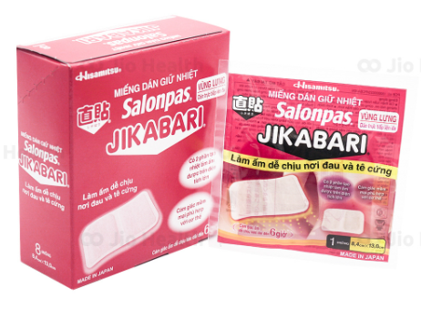 Miếng dán giữ nhiệt JIKABARI Hộp 8 túi x 1 miếng HISAMITSU