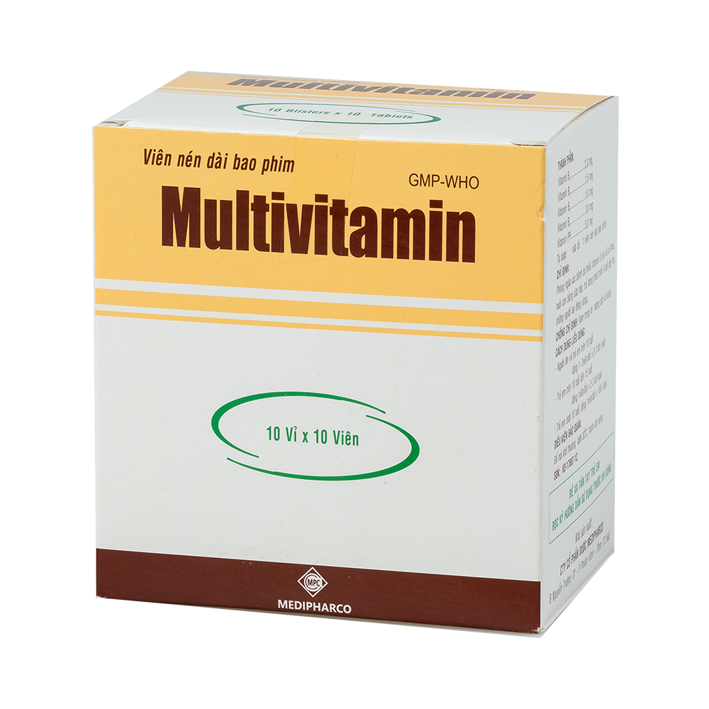 Multivitamin Hộp 10 vỉ x 10 viên Medipharco