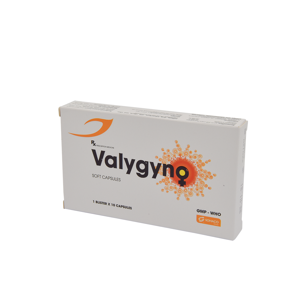 Valygyno Hộp  
1 vỉ x 10 viên nang mềm Me di sun