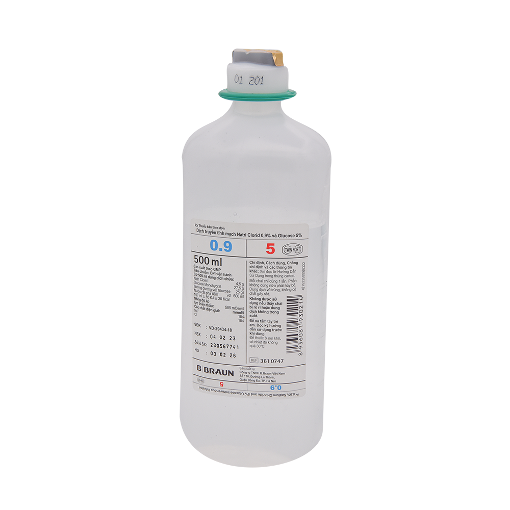 Natri clorid 0,9% &amp; Glucose 5% Twinport