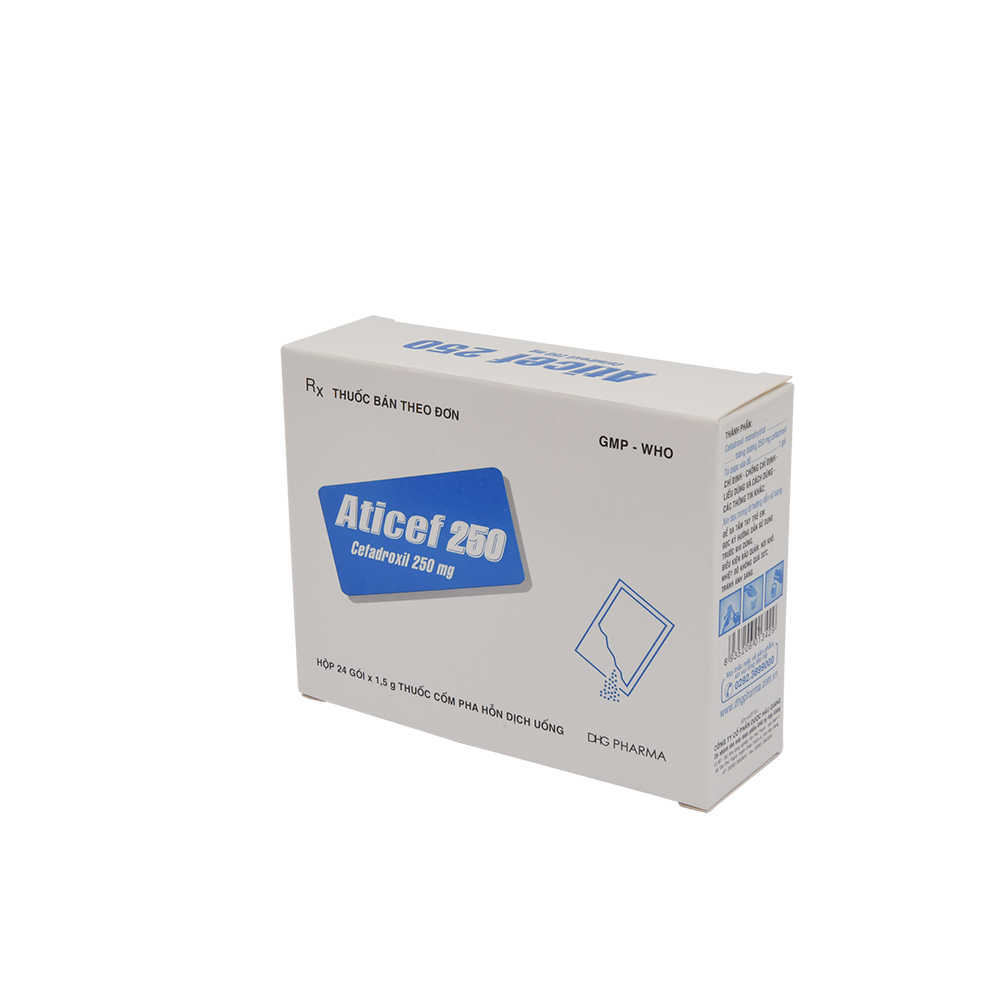 Aticef 250 Hộp 24 gói x 1,5g DHG