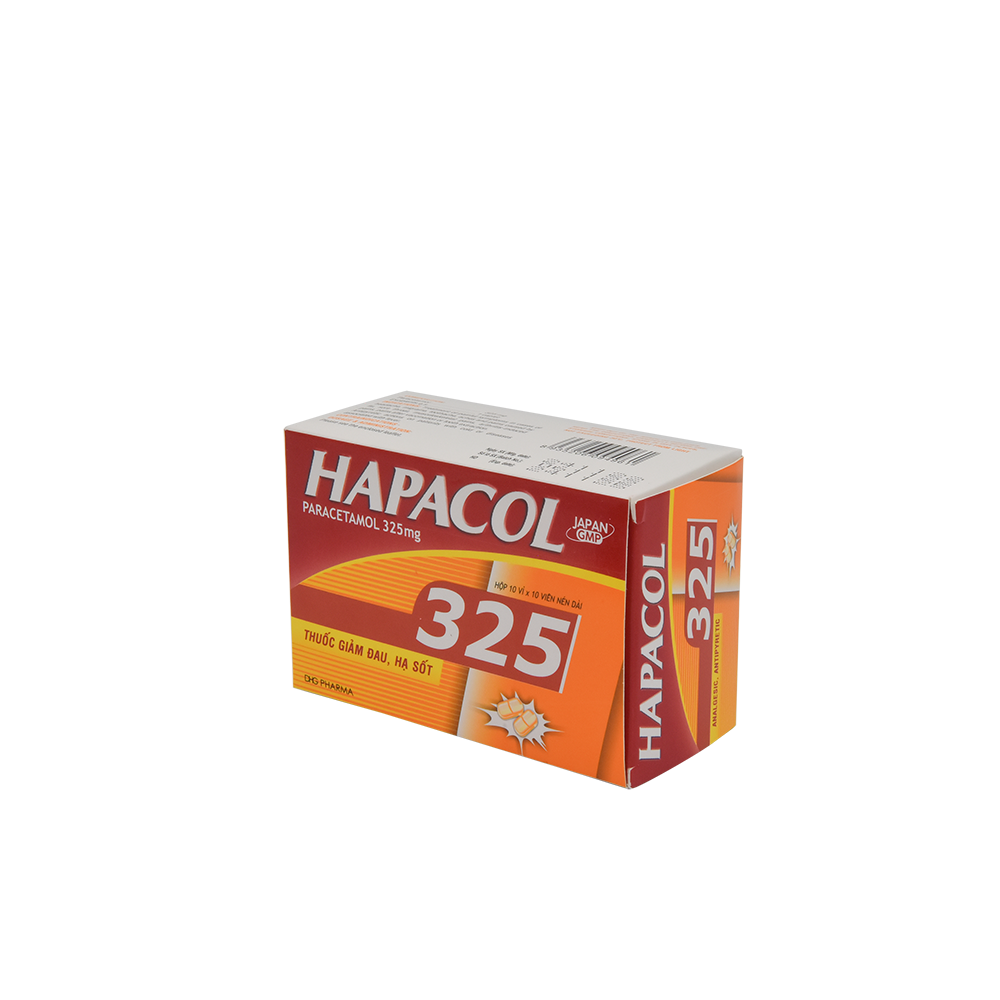 Hapacol 325 Hộp 10 vỉ x 10 viên DHG