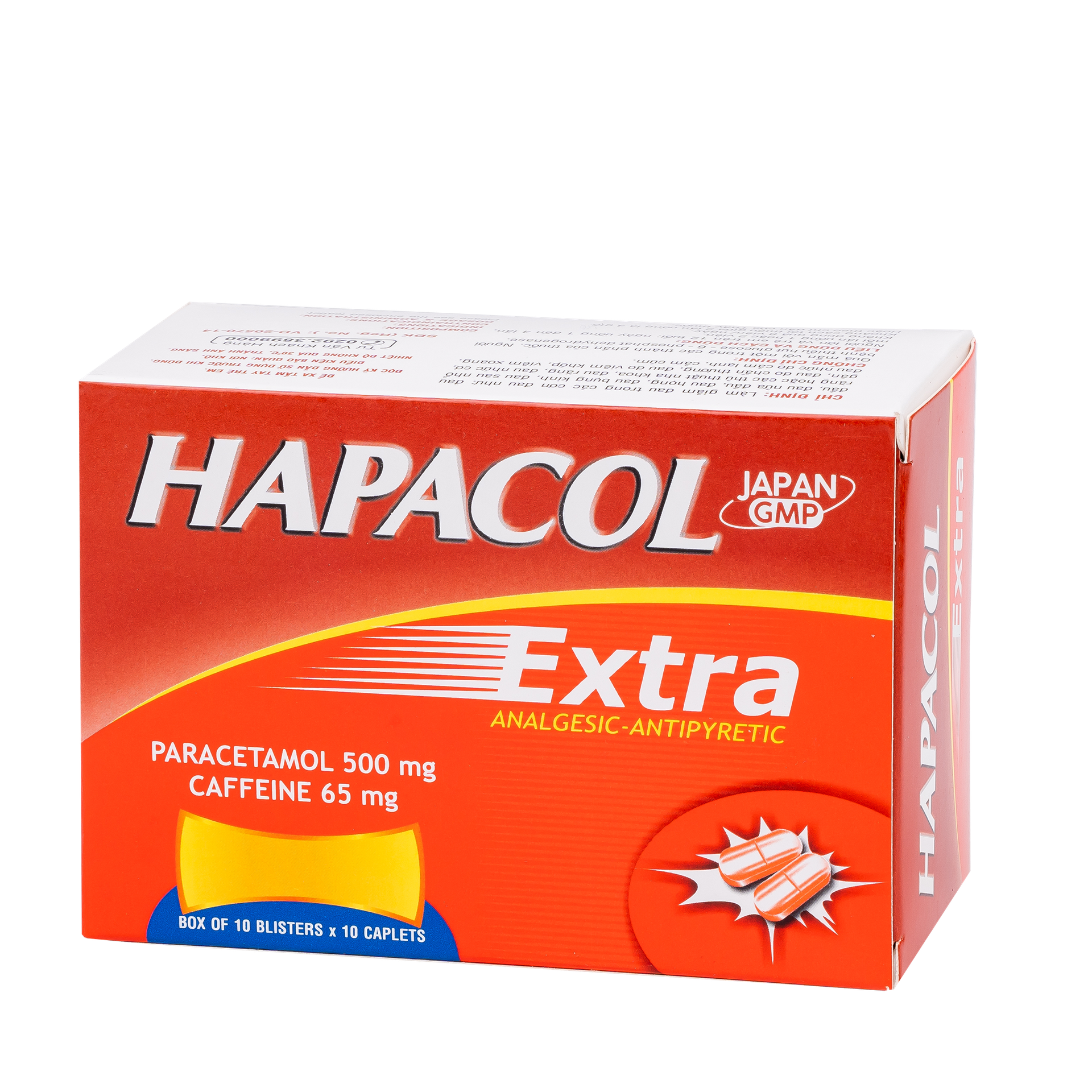 Hapacol Extra Hộp 10 vỉ x 10 viên DHG