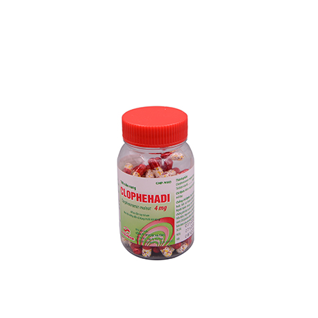 Clophehadi 4mg Clorpheniramin maleat 4mg Lọ 100 viên