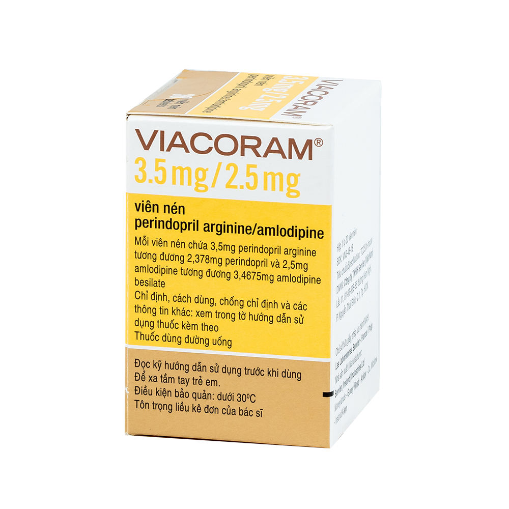 VIACORAM 3.5MG/2.5MG TAB 30'S | CEVPharma GHCH Kim cương - Vimedimex